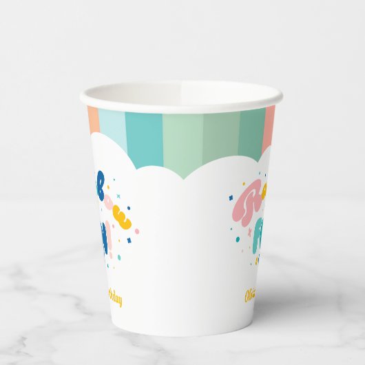 Rainbow of Fun Birthday Party Theme Pappbecher (Links)