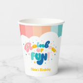 Rainbow of Fun Birthday Party Theme Pappbecher (Vorderseite)