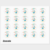 Rainbow of Fun Birthday Party Theme Sticker (Blatt)