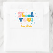 Rainbow of Fun Birthday Party Theme Sticker (Tasche)