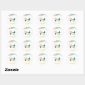 Rainbow of Fun Birthday Party Theme Sticker (Blatt)