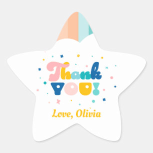 Rainbow of Fun Birthday Party Theme Sticker