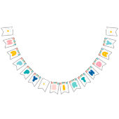 Rainbow of Fun Birthday Party Theme Wimpelkette (Alle)