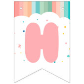 Rainbow of Fun Birthday Party Theme Wimpelkette (Zweite Fahne)