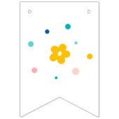 Rainbow of Fun Birthday Party Theme Wimpelkette (Erste Fahne)