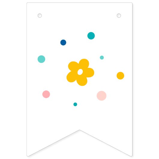 Rainbow of Fun Birthday Party Theme Wimpelkette (Erste Fahne)