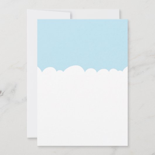 Rainbow of Fun Blue Boy Birthday Einladung (Rückseite)