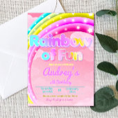 Rainbow of Fun - Girl Birthday Einladung