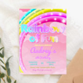 Rainbow of Fun - Girl Birthday Einladung