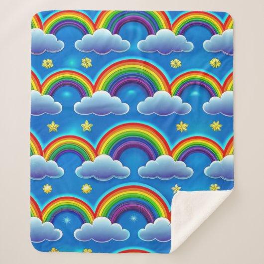 Rainbow of Hope - Cosy Baby Blanket Sherpadecke (Vorderseite)