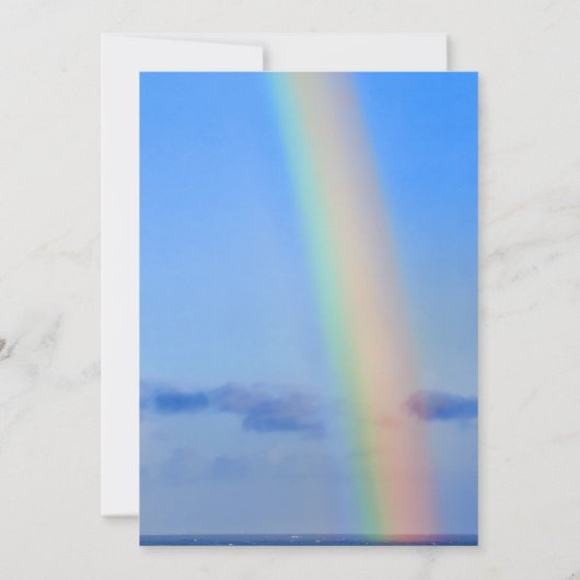 Rainbow of Liebe & Happiness, Hochzeit speichern S Einladung (Rückseite)