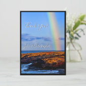 Rainbow of Liebe & Happiness, Wedding, Danke Einladung (Stehend Vorderseite)