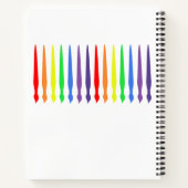 Rainbow of paint brushes, sketchbook, your name notizblock (Rückseite)