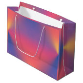 Rainbow of Pastel Colors Diamond Shapes Große Geschenktüte (Vorderseite Schrägansicht)