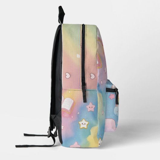 Rainbow of Possibilities – Soft Pastel School Back Bedruckter Rucksack (Links)