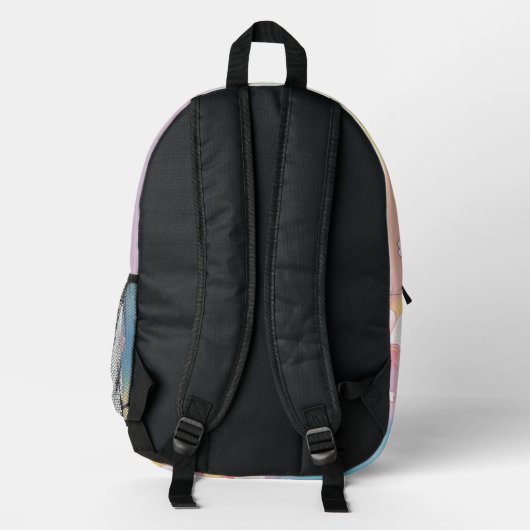 Rainbow of Possibilities – Soft Pastel School Back Bedruckter Rucksack (Rückseite)