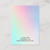 Rainbow-Ofenanzeige Visitenkarte (Rückseite)