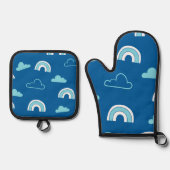 Rainbow Ofenhandschuh & Topflappen-Set (Vorderseite)