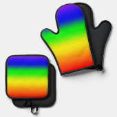 Rainbow Ofenhandschuh & Topflappen-Set (Vorderseite/Rückseite)