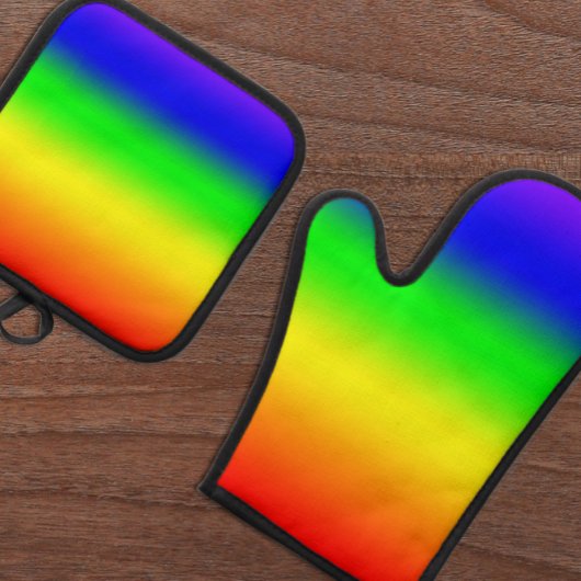 Rainbow Ofenhandschuh & Topflappen-Set