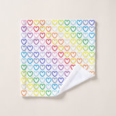 Rainbow-Ohrmarken Badhandtuch Set (Waschlappen)