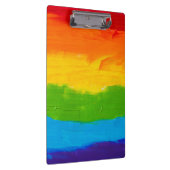 Rainbow Oil Paint Pride Clipboard - LGBT Gay Klemmbrett (Rechts)