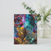 Rainbow Oil Slick Crystal Rock Postkarte (Stehend Vorderseite)
