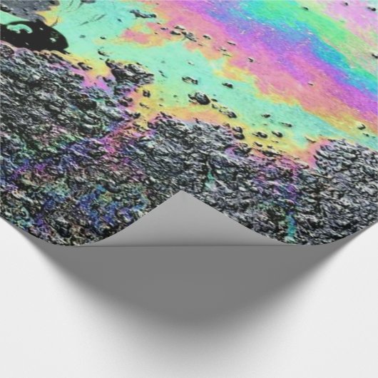 Rainbow Oil Slick Geschenkpapier (Ecke)