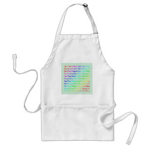 Rainbow Om Mani Padme Hum (auf Baby Blue) Schürze
