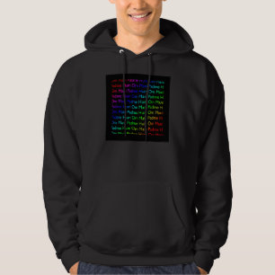 Rainbow Om Mani Padme Hum auf Black Sweatshirt