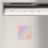 Rainbow Om Mani Padme Hum (auf Rosa) Magnet (In Situ (Geschirrspüler))
