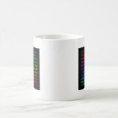 Rainbow Om Mani Padme Hum (auf schwarz) Kaffeetasse (Mittel)