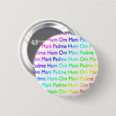 Rainbow Om Mani Padme Hum Button (Vorne & Hinten)