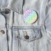 Rainbow Om Mani Padme Hum Button (Beispiel)