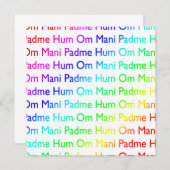 Rainbow Om Mani Padme Hum Einladung (Vorne/Hinten)