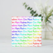 Rainbow Om Mani Padme Hum Einladung (Stehend Vorderseite)