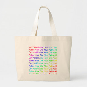 Rainbow Om Mani Padme Hum Jumbo Stoffbeutel
