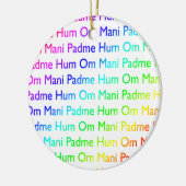 Rainbow Om Mani Padme Hum Ornament (Links)