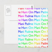 Rainbow Om Mani Padme Hum Postkarte (Vorne/Hinten)