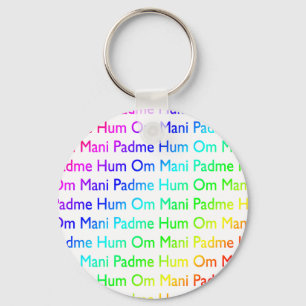 Rainbow Om Mani Padme Hum Schlüsselanhänger