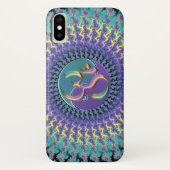 Rainbow Om Yin-Yang Fraktal iPhone X Case (Rückseite)