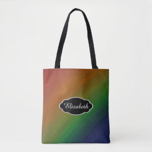 Rainbow Ombre   Abstrakte farbenfrohe Flagge Tasche