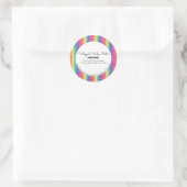 Rainbow Ombre Body Butter Bath Branding Packung Runder Aufkleber (Tasche)