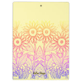 Rainbow Ombre Butterfly & Ladybugs Klemmbrett (Rückseite)