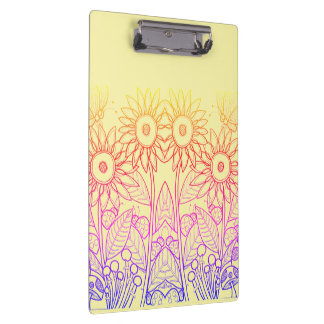 Rainbow Ombre Butterfly & Ladybugs Klemmbrett