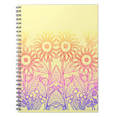 Rainbow Ombre Butterfly & Ladybugs Notizblock (Vorderseite)