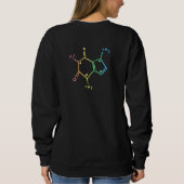 Rainbow Ombre Caffein Molecule Sweatshirt (Rückseite)