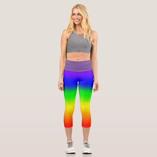 Rainbow Ombre Capri Leggings (Vorderseite)