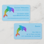 Rainbow Ombre Dolphin Visitenkarte (Vorne/Hinten)