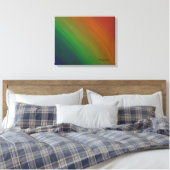 Rainbow Ombre | Farbige Gay Pride-Flagge Abstrakt Leinwanddruck (Insitu (Schlafzimmer))